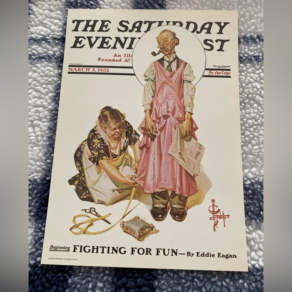 03/05/1932 The Saturday Evening Post, 1972©️Lithograph!!